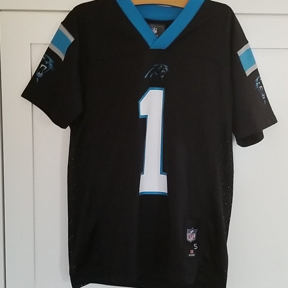 Boys NFL Caroline Panther Football CAM NEWTON Jersey Size Small (8) Youth